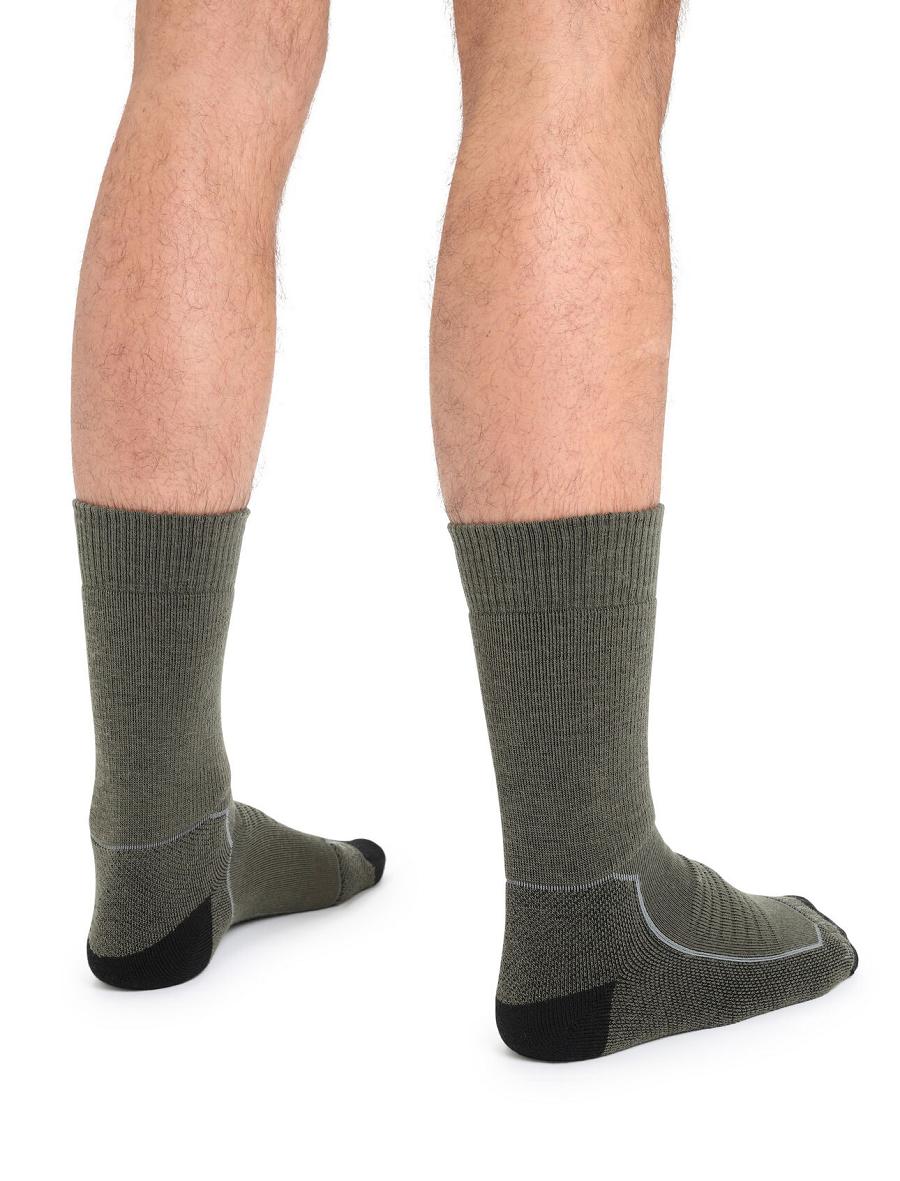 Loden / Black Icebreaker Merino Hike+ Heavy Crew Men's Socks | AU 1021OKIR